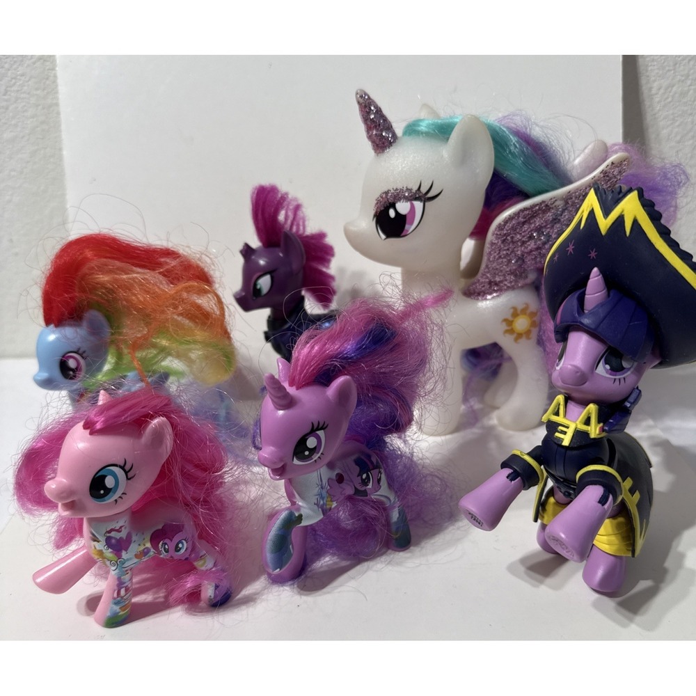 2016 My Little Pony Mixed LOT 6 Horses Movie Harmony Twilight‎ Princess Celestia